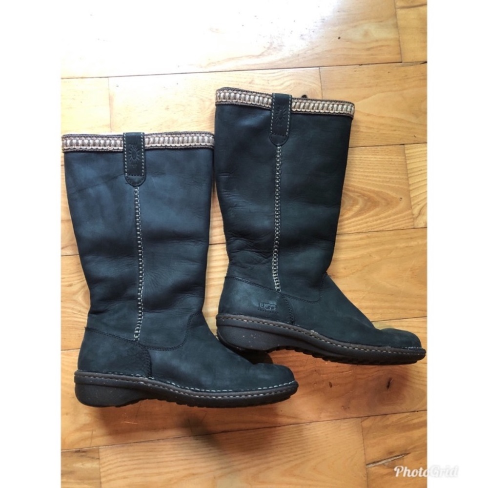 NWOT Hard bottom, blue UGGs boots